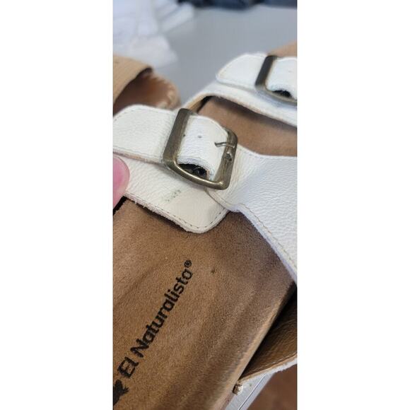 El Naturalista N5794 Shoes Women’s 40 US 9 Cream Sandals Two Strap Leather - Picture 10 of 10